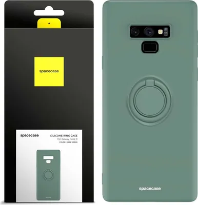 Image de Coque en silicone SPACECASE Coque en silicone avec anneau pour Galaxy Note 9 Vert