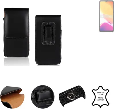 Produktbild von K-S-Trade Holster Gürteltasche Handy Hülle Schutzhülle kompatibel mit Cubot Note 21 Handyhülle Leder schwarz, 1x