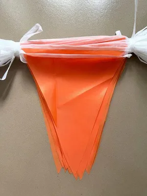 Productafbeelding van Dailygoods- Wimpelbanner 31 Meter - Dubbelzijdige Stof - Driehoek Vlaggen - Feestdecoraties - Halloween/Thanksgiving - Veiligheidswaarschuwing - Feestvlaggen
