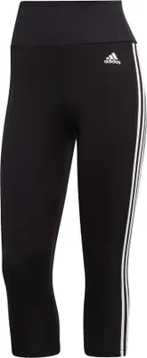 Produktbild von adidas Damen Sporthose 3-Streifen 3/4 Tight Gr.L schwarz-weiß (GL3985)