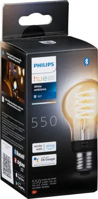 Zdjęcie produktu dla Philips Inteligentna żarówka A60 E27, Inteligentne żarówki, Bluetooth/Zigbee, LED, E27, A60, Żarówka łza