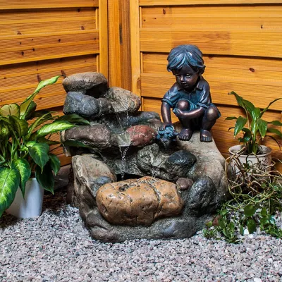 Produktbild von KÖHKO® Wasserspiel "Kinderspiel" Gartenbrunnen Springbrunnen Brunnen für Außen und Innen