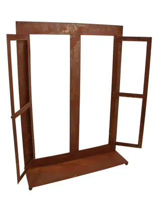 Produktbild von Gartendeko Fenster Metall Rost Optik 57x80cm