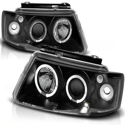 Zdjęcie produktu dla Reflektory "Angel Eyes" pasujące do VW Passat 3B, rocznik 1996-2000, kolor czarny