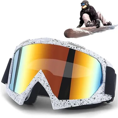 Produktbild von Minicee Skibrille für Brillenträger mit Schaumstoff Unisex Weiß