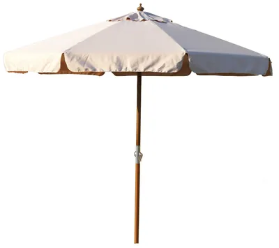 Immagine prodotto di Ombrellone da Giardino 3x3 m Palo Ø48 mm in Legno e Poliestere Impermeabile Ecrù