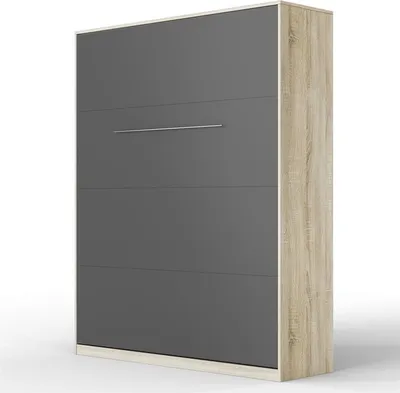 Produktbild von SMARTBett Schrankbett Standard  Eiche Sonoma/Anthrazit 160 Vertikal