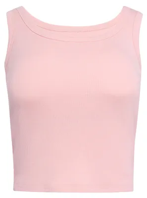 Produktbild von Damen Spitze Top rosa XS aus 95% Baumwolle 5% Elasthan mit Rundhalsausschnitt und bequemen Trägern
