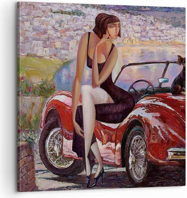 Produktbild von Bild auf Leinwand - Leinwandbild - frau modern - 60x60cm - Wand Bild - Wanddeko - Wandbilder - Leinwanddruck - Bilder - Kunstdruck - Wanddekoration - Leinwand bilder - Wandkunst - AC60x60-3468