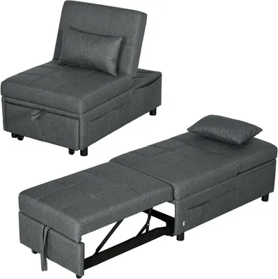 Immagine prodotto di Sedia reclinabile - Sedia letto - Chaise longue - Sedia pieghevole - Design multifunzionale 3-in-1
