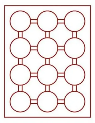 Produktbild von Lindner 2612E Velourseinlage dunkelrot 2612E (Ø 58 mm)