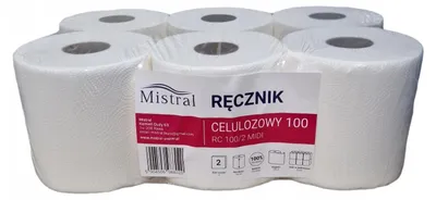 Produktbild von Mistral MAXI Papierhandtuch 100m Cellulose 6 Stück weiß