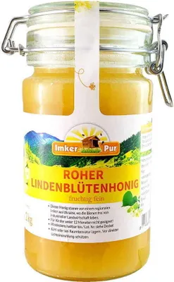 Image de Miel de tilleul (cru) d'ImkerPur, en pot de réserve, 1 kg