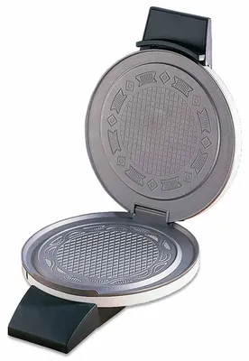 Produktbild von Cloer 261 Hörncheneisen für hauchdünne, knusprige Hörnchen, 14,5 cm Hörnchengröße, Hörnchenautomat mit Antihaftbeschichtung, Kontrollleuchte & stufenlosem Bräunungsgrad, weiß lackiertes Metall, 800 W