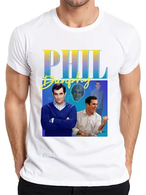 Zdjęcie produktu dla Koszulka męska z humorem dla fanów serialu Modern Family Phil Dunphy, biały, 3XL