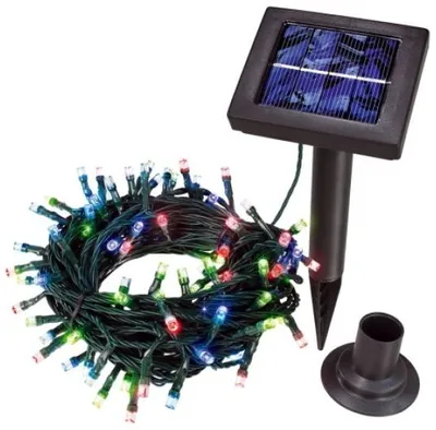 Produktbild von esotec Solar-Lichterkette 100 LED´s bunt