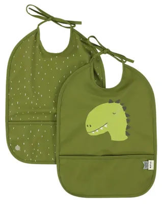 Immagine prodotto di Bavaglino Trixie lavabile 2-pack - Mr Dino - impermeabile - verde - regolabile
