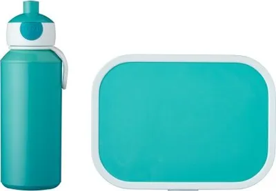 Produktbild von Pausenset Campus (Trinkflasche Pop-up + Brotdose) - türkis