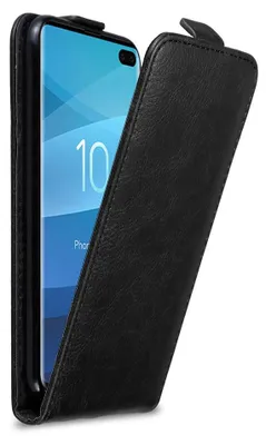Immagine prodotto di Cadorabo cover per Samsung Galaxy S10 PLUS cover protettiva in nero flip case custodia per cellulare cover
