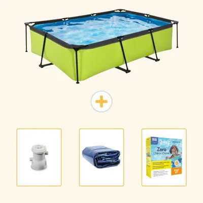 Immagine prodotto di Piscina fuori terra rettangolare - 300x200x65 cm - 4 pezzi - SCB70