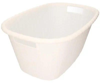 Produktbild von Waschekorb aus Kunststoff - weis - 35 Liter - 60 x 40 x 25 cm