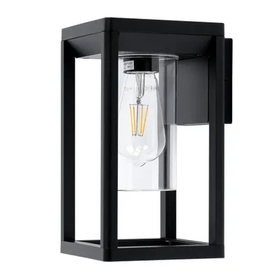 Produktbild von LED Wandleuchte, ALU, schwarz-matt, klar, H 27 cm
