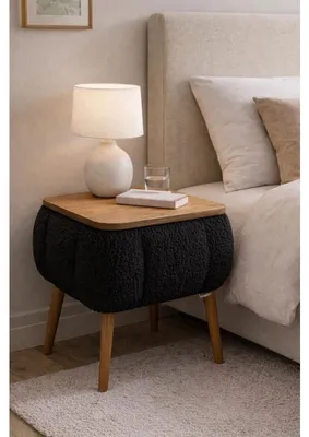 Image de Table de Chevet - 50 x 45 x 40 cm - Noir