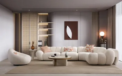 Produktbild von s Wohnzimmer Set Sitlvolles Ecksofa Sessel Couchtisch