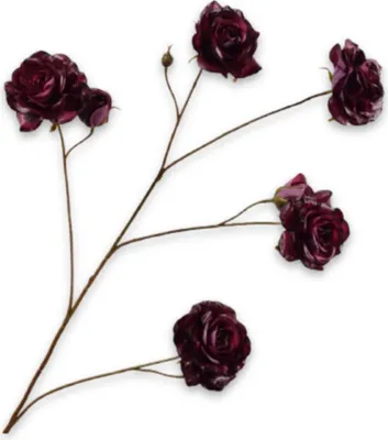 Produktbild von Silk-ka Kunstblume - Seidenblumen Rosenzweig Bordeaux 93cm