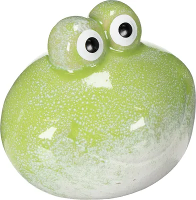 Produktbild von Keramik Frosch Figur für Wohnzimmer und Schreibtisch Deko, 2 Stück