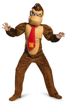 Donkey Kong Deluxe Kinderkostüm, Braun, Einheitsgröße