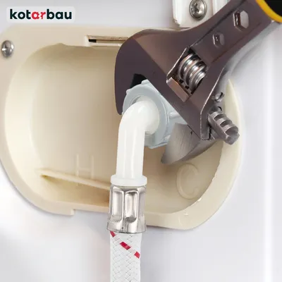 Produktbild von KOTARBAU® Waschmaschinen Zulaufschlauch 3M x ⌀ 13 mm Panzerschlauch Spülmaschine Schlauch 3/4 Zoll Bogen/Gerade Geschirrspüler Ersatzteile Zulaufschlauch mit Dichtung Wasserzulaufschlauch