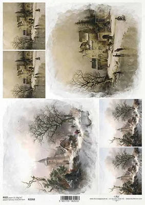 Immagine prodotto di ITD carta di riso decoupage tecnica artigianale tovagliolo di carta-R2268 vintage views