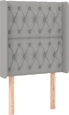 Imagen del producto de vidaXL Cabecero con orejas, color gris claro, 83 x 16 x 118/128 cm, tela