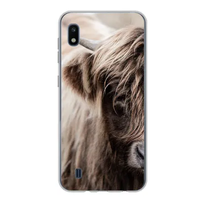 Produktbild von MuchoWow® Handyhülle Schutzhülle Hülle für Samsung Galaxy A10 Schottischer Highlander - Kuh - Vlies Silikon Softcase Handy Hülle - Schutzhülle