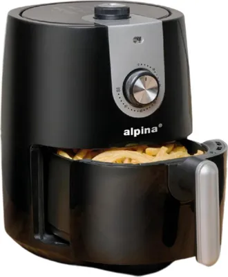 Obrázok produktu pre alpina Airfryer 2L - teplovzdušná fritéza pre 1-4 osoby - fritéza s časovačom - nastaviteľná teplota 80 až 200 stupňov - s funkciou časovača - teplovzdušná rúra 900W