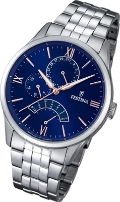 Produktbild von FESTINA Herren-Armbanduhr Retrograde Analog Quarz Edelstahl silber UF16822/3