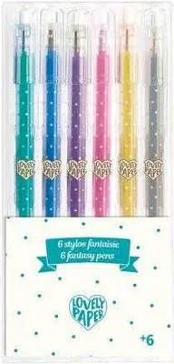 Obrázok produktu pre Sada 6 roll-gelov (fixné) s trblietkami, Djeco