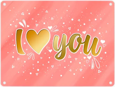 Produktbild von I love you Metallschild mit Herz Motiv Liebe Herz Glück Valentinstag Pärchen Ehe