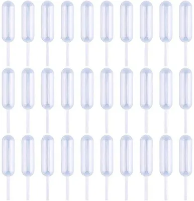 Image de 80 pipettes de transfert en plastique de 4 ml, transparentes, pour les liquides, la peinture, la pâtisserie et la cuisine