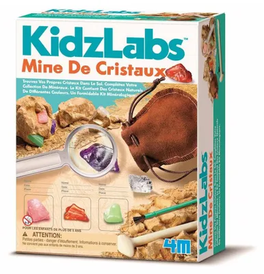 Imagen del producto de 4M KidzLabs: Kit de excavación de cristales, juguete educativo. Cristales