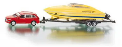 Image de Voiture jouet Siku avec bateau à moteur ; 2543