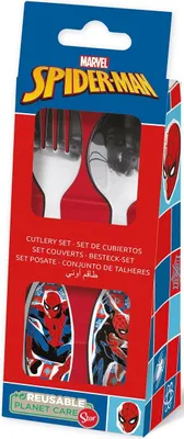 Obrázok produktu pre Sada príborov Spider-Man CZ11342 Farebná nerezová oceľ 2 kusy