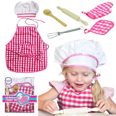 Zdjęcie produktu dla WOOPIE Zestaw Małego Kucharza Strój Kucharski Akcesoria Kuchenne 7 el.