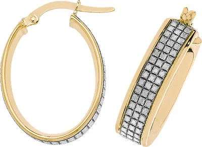 Image de Boucles d'Oreilles Créoles Femme Or 375/1000 - 22mm*6mm; TRS15929