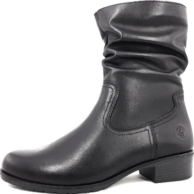 Zdjęcie produktu dla remonte D6886-01 krótkie buty skórzane czarne
