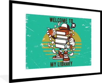 Produktbild von MuchoWow® MuchoWow® Gerahmtes Poster Jahrgang - Buch - Apfel 90x60 cm - Poster mit zchwarzem Bilderrahmen - Wanddekoration - Fotos