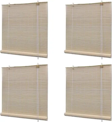 Produktbild von Maison Exclusive - Bambusrollos Natur 4 Stk. 120x160 cm