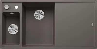 Produktbild von BLANCO AXIA III 6 S, Aufsatzwanne, Rechteckig, Silgranit, Grau, 1 Becken, 510 mm