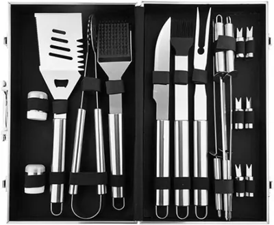 Produktbild von 18-teiliges Grillset, Grillutensilien, Grillzubeh?r, perfektes Grillwerkzeug-Set, Geschenk
